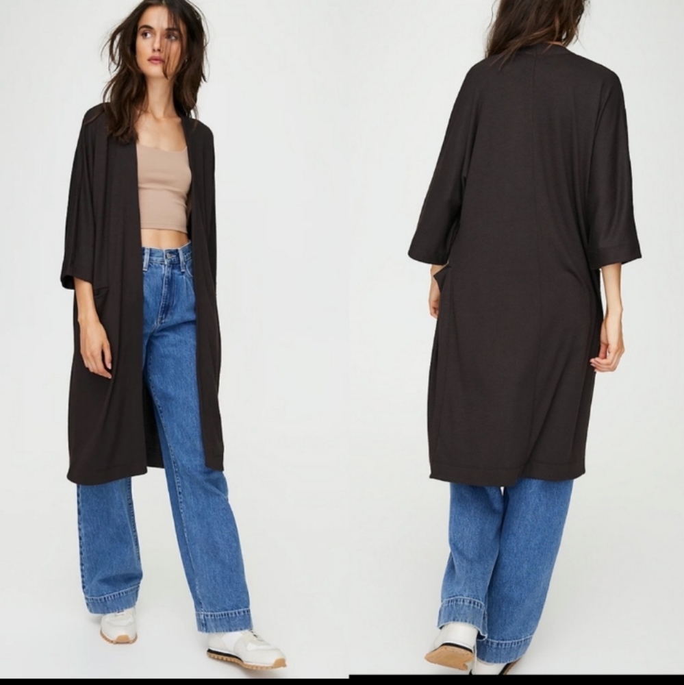 Aritzia Zlata long black cardigan - Picture 1 of 8